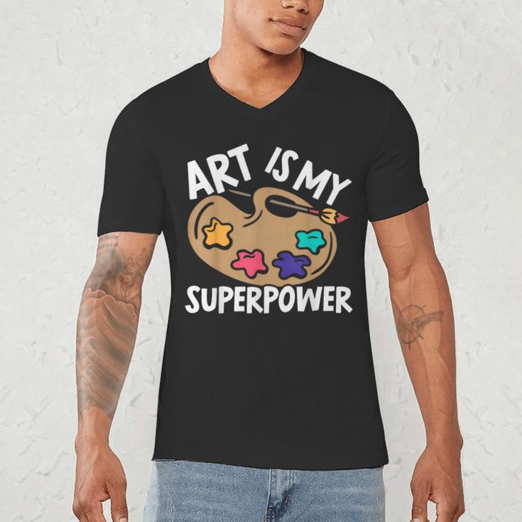 Art Is My Superpower Art Teacher Artist Painter Painting Men's V-Neck T-Shirt, novelty gifts, funny gifts Art Is My Superpower Art Teacher Artist Painter Painting Men's V-Neck T-Shirt, novelty gifts, funny gifts