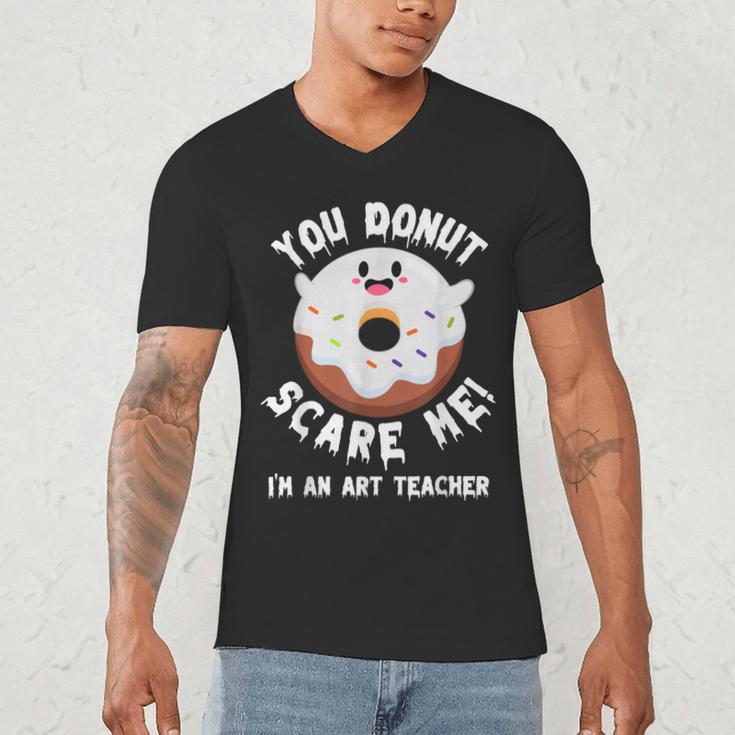 Art Teacher Halloween Donut Lover Costume Kawaii Monster Men's V-Neck T-Shirt, novelty gifts, funny gifts