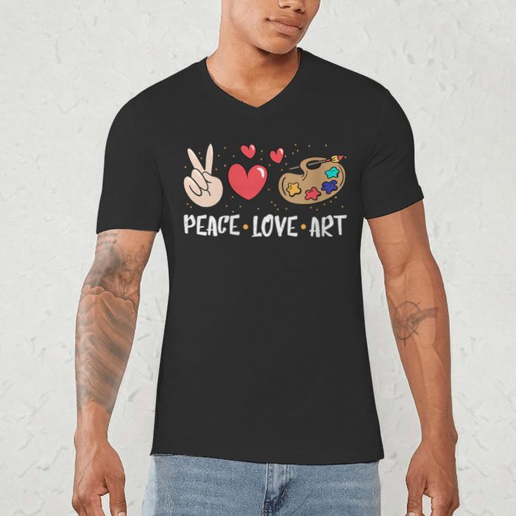 Art Teacher Peace Love Art For Artists And Painters Men's V-Neck T-Shirt, novelty gifts, funny gifts Art Teacher Peace Love Art For Artists And Painters Men's V-Neck T-Shirt, novelty gifts, funny gifts