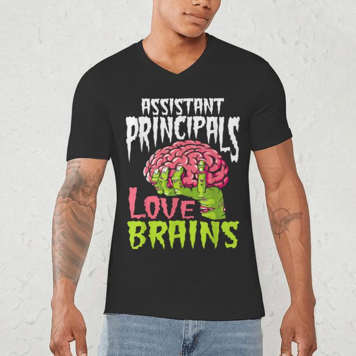 Assistant Principals Love Brains Zombie Teacher Halloween Men's V-Neck T-Shirt, novelty gifts, funny gifts Assistant Principals Love Brains Zombie Teacher Halloween Men's V-Neck T-Shirt, novelty gifts, funny gifts