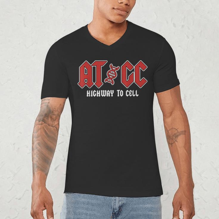 ATGC Teacher Student Biology Men's V-Neck T-Shirt, novelty gifts, funny gifts ATGC Teacher Student Biology Men's V-Neck T-Shirt, novelty gifts, funny gifts