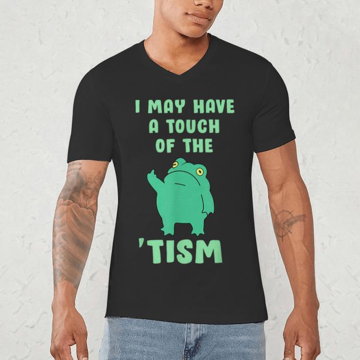 Autism Awareness Neurodiversity Teacher Frog I May Have A Touch Of The Tism Neurodivergent Small Men's V-Neck T-Shirt, novelty gifts, funny gifts Autism Awareness Neurodiversity Teacher Frog I May Have A Touch Of The Tism Neurodivergent Small Men's V-Neck T-Shirt, novelty gifts, funny gifts