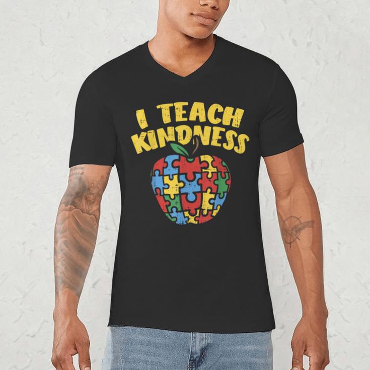 Autism Teacher Shirt I Teach Kindness Apple Puzzle Awareness Men's V-Neck T-Shirt, novelty gifts, funny gifts Autism Teacher Shirt I Teach Kindness Apple Puzzle Awareness Men's V-Neck T-Shirt, novelty gifts, funny gifts