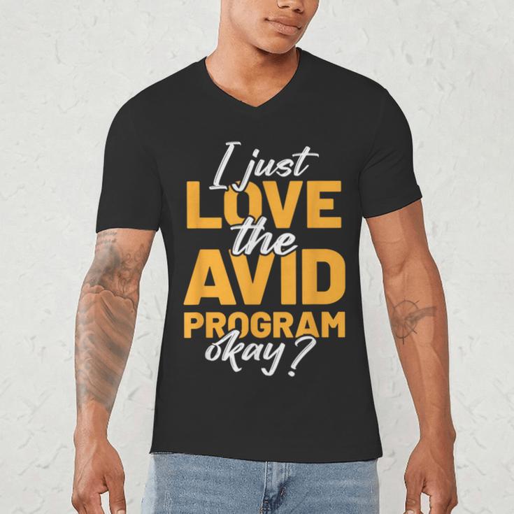 AVID Team Appreciation Essentials AVID Program Teacher Men's V-Neck T-Shirt, novelty gifts, funny gifts