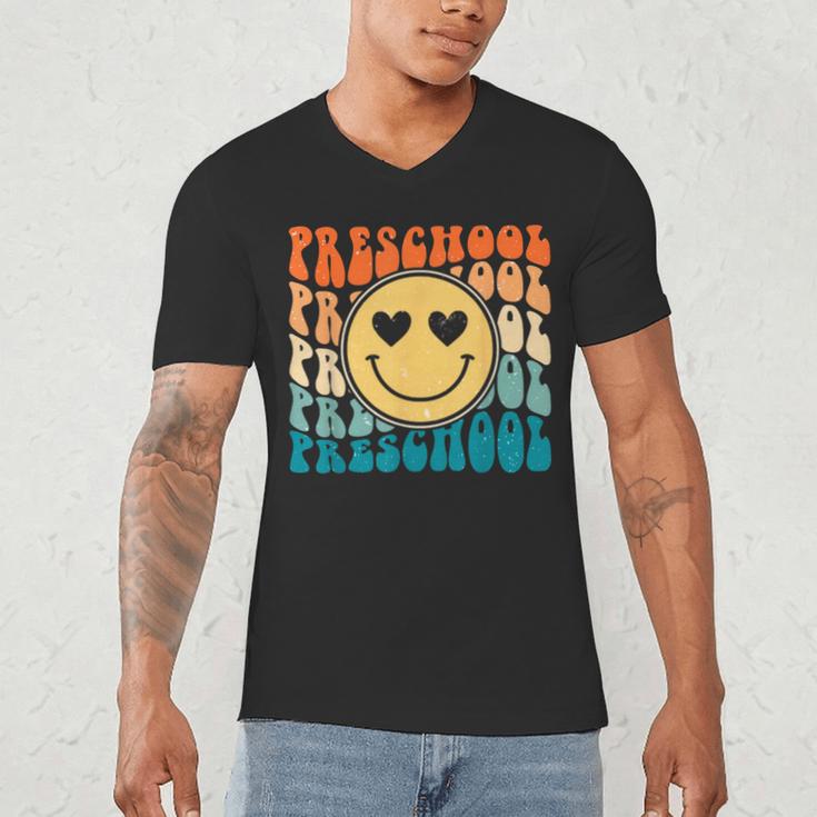 Back To School Groovy Smile Preschool Teachers Students Kids Men's V-Neck T-Shirt, novelty gifts, funny gifts Back To School Groovy Smile Preschool Teachers Students Kids Men's V-Neck T-Shirt, novelty gifts, funny gifts