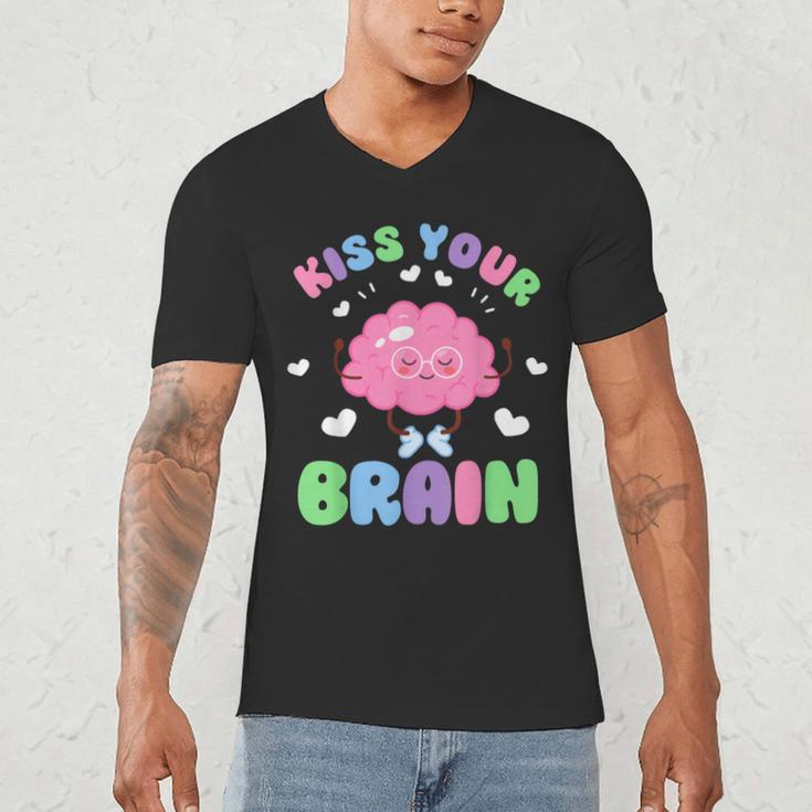 Back To School Kiss Your Brain Cute Teacher Appreciation Men's V-Neck T-Shirt, novelty gifts, funny gifts Back To School Kiss Your Brain Cute Teacher Appreciation Men's V-Neck T-Shirt, novelty gifts, funny gifts