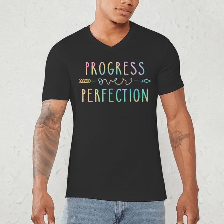 Back To School Progress Over Perfection Motivational Teacher Men's V-Neck T-Shirt, novelty gifts, funny gifts Back To School Progress Over Perfection Motivational Teacher Men's V-Neck T-Shirt, novelty gifts, funny gifts
