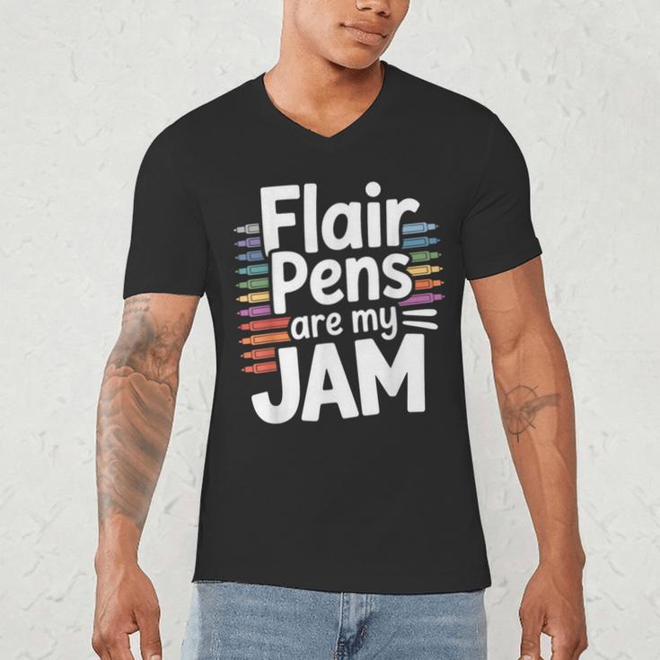 Back To School Teacher Flair Pens Are My Jam Men's V-Neck T-Shirt, novelty gifts, funny gifts Back To School Teacher Flair Pens Are My Jam Men's V-Neck T-Shirt, novelty gifts, funny gifts