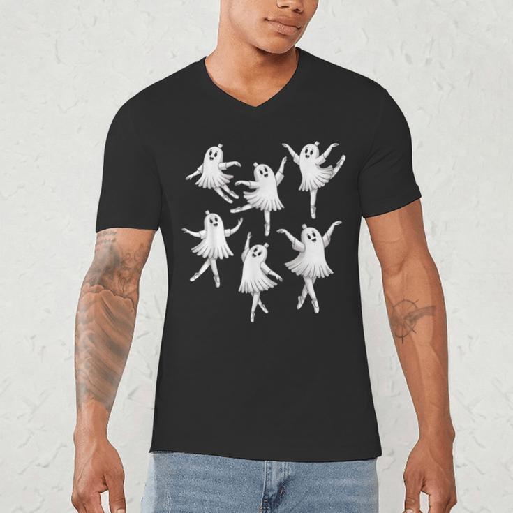 Ballet Ghost Dancer Spooky Dance Teacher Halloween Costume Men's V-Neck T-Shirt, novelty gifts, funny gifts Ballet Ghost Dancer Spooky Dance Teacher Halloween Costume Men's V-Neck T-Shirt, novelty gifts, funny gifts