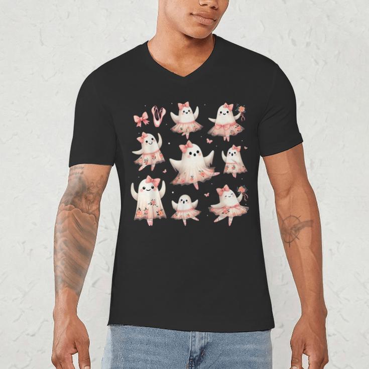 Ballet Ghost Ballet Dancer Spooky Dance Teacher Halloween Men's V-Neck T-Shirt, novelty gifts, funny gifts Ballet Ghost Ballet Dancer Spooky Dance Teacher Halloween Men's V-Neck T-Shirt, novelty gifts, funny gifts