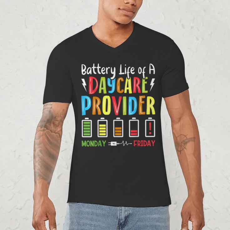 Battery Life Of Daycare Provider Childcare Teacher Men's V-Neck T-Shirt, novelty gifts, funny gifts Battery Life Of Daycare Provider Childcare Teacher Men's V-Neck T-Shirt, novelty gifts, funny gifts
