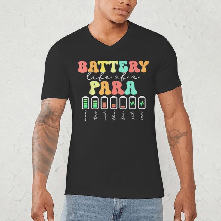 Battery Life Of A Para SPED Parapro Teacher Squad Men's V-Neck T-Shirt, novelty gifts, funny gifts Battery Life Of A Para SPED Parapro Teacher Squad Men's V-Neck T-Shirt, novelty gifts, funny gifts