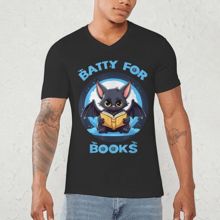 Batty About Books Lover Teacher Librarian Bookish Halloween For Men Women Kids Men's V-Neck T-Shirt, novelty gifts, funny gifts Batty About Books Lover Teacher Librarian Bookish Halloween For Men Women Kids Men's V-Neck T-Shirt, novelty gifts, funny gifts