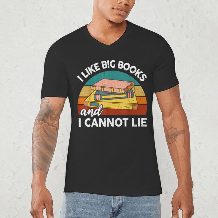 I Like Big Book Cant Lie Nerd School Librarian Teacher For Men Women Kids Men's V-Neck T-Shirt, novelty gifts, funny gifts