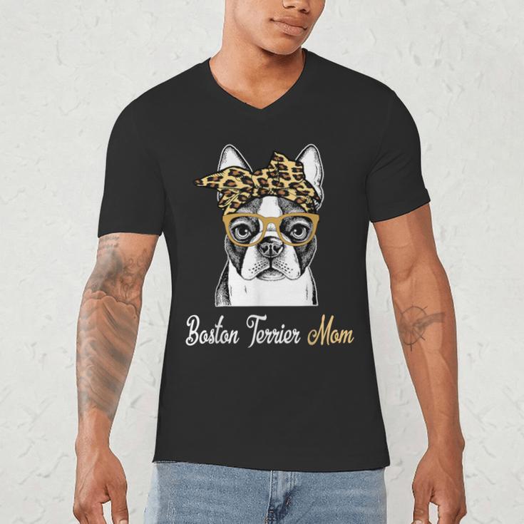 Birthday And Mother's Day -Boston Terrier Mom Men's V-Neck T-Shirt, novelty gifts, funny gifts