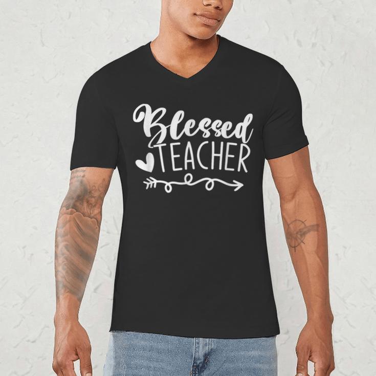Blessed Teacher For Men Women Kids Men's V-Neck T-Shirt, novelty gifts, funny gifts Blessed Teacher For Men Women Kids Men's V-Neck T-Shirt, novelty gifts, funny gifts