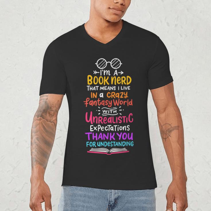 Books Reading English Teacher Student For Men Women Kids Men's V-Neck T-Shirt, novelty gifts, funny gifts