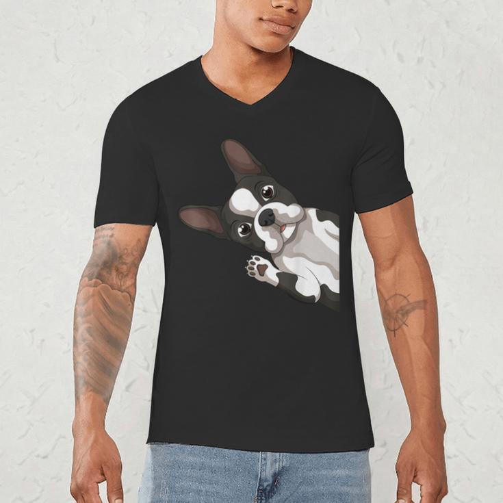 Boston Terrier Bostie Dog Kids Boys Girls Men's V-Neck T-Shirt, novelty gifts, funny gifts
