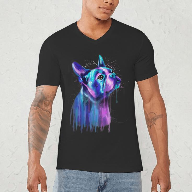 Boston Terrier Dog For a Boston Terrier Mom Men's V-Neck T-Shirt, novelty gifts, funny gifts