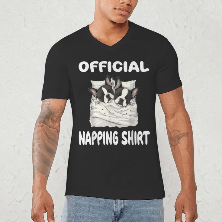 Boston Terrier Dog Official Sleepshirt Pajamas Nightgown For Men Women Kids Men's V-Neck T-Shirt, novelty gifts, funny gifts