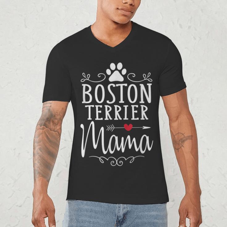 Boston Terrier Mama Boston Terrier Lover Shirt Men's V-Neck T-Shirt, novelty gifts, funny gifts