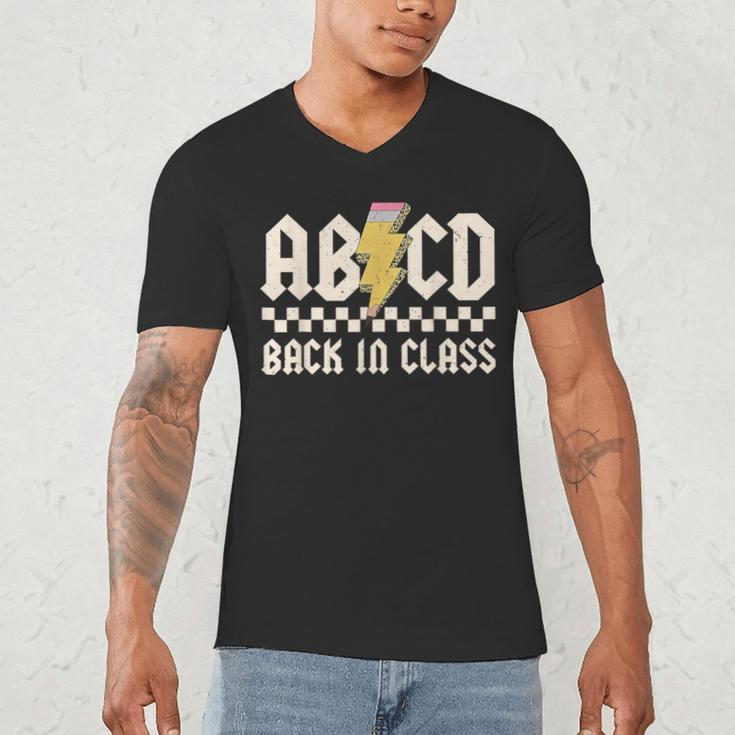 Boys Girls Teachers Rock Back To School ABCD Back In Class Men's V-Neck T-Shirt, novelty gifts, funny gifts Boys Girls Teachers Rock Back To School ABCD Back In Class Men's V-Neck T-Shirt, novelty gifts, funny gifts