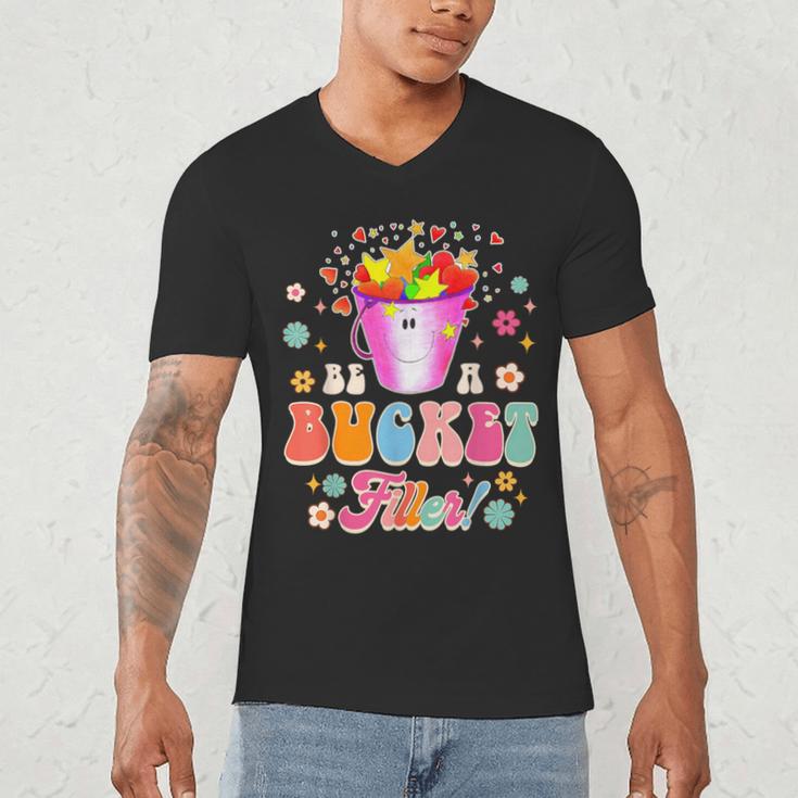 Be A Bucket Filler Teacher Teaching Groovy Back To School For Men Women Men's V-Neck T-Shirt, novelty gifts, funny gifts