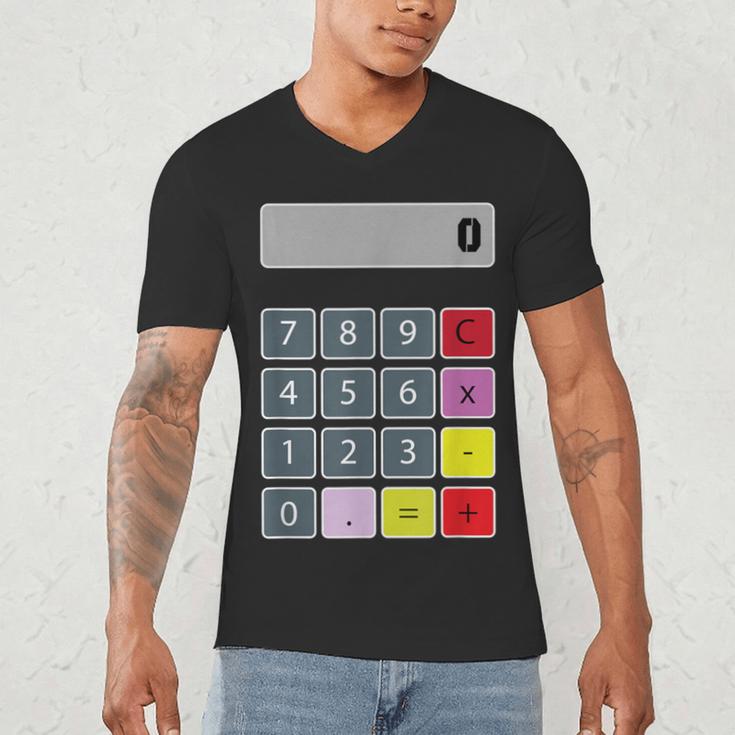 Calculator Math Teacher Halloween Costumes Women Men Adults Men's V-Neck T-Shirt, novelty gifts, funny gifts Calculator Math Teacher Halloween Costumes Women Men Adults Men's V-Neck T-Shirt, novelty gifts, funny gifts