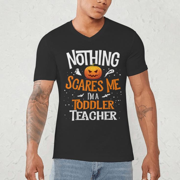 You Cannot Scare Me I'm An Toddler Teacher Halloween Men Women Kids Men's V-Neck T-Shirt, novelty gifts, funny gifts