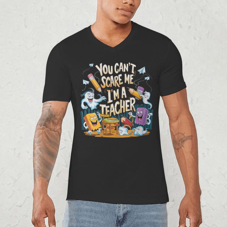 You Can't Scare Me I'm A Teacher Cool Math Teacher Halloween Men's V-Neck T-Shirt, novelty gifts, funny gifts You Can't Scare Me I'm A Teacher Cool Math Teacher Halloween Men's V-Neck T-Shirt, novelty gifts, funny gifts