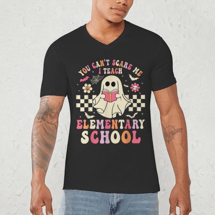 You Can't Scare Me I Teach Elementary School Teacher Spooky Men's V-Neck T-Shirt, novelty gifts, funny gifts