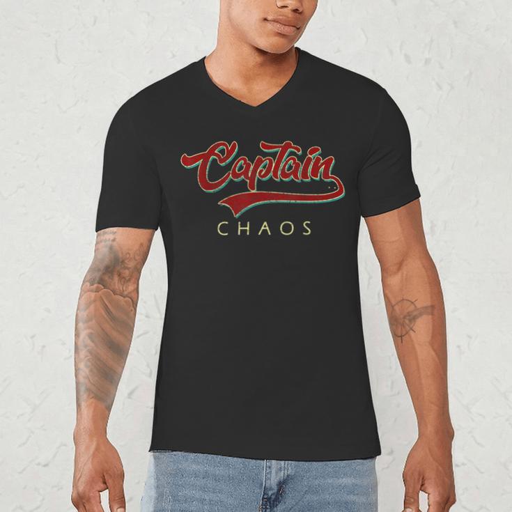 Captain Chaos Shirt For Parent Teacher Or Crazy Child Men's V-Neck T-Shirt, novelty gifts, funny gifts Captain Chaos Shirt For Parent Teacher Or Crazy Child Men's V-Neck T-Shirt, novelty gifts, funny gifts