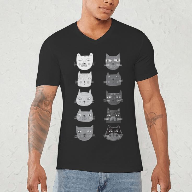 Cat Themed Artist Value Scale Educational Art Teacher Men's V-Neck T-Shirt, novelty gifts, funny gifts Cat Themed Artist Value Scale Educational Art Teacher Men's V-Neck T-Shirt, novelty gifts, funny gifts