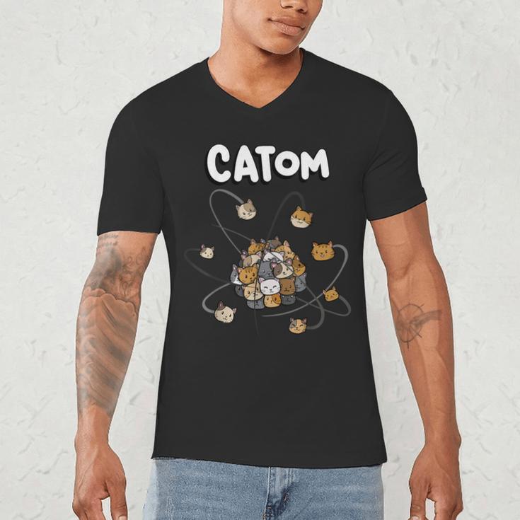 Catom Science Teacher Chemistry Lover Physics School Cat Men's V-Neck T-Shirt, novelty gifts, funny gifts