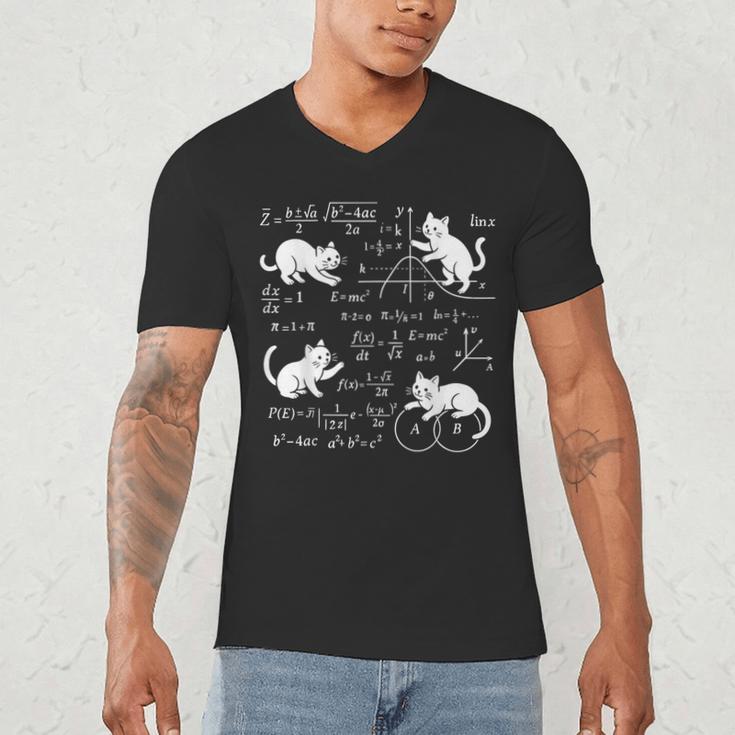 Cats And Math Lover Cat Lover Science Teacher Student Men's V-Neck T-Shirt, novelty gifts, funny gifts Cats And Math Lover Cat Lover Science Teacher Student Men's V-Neck T-Shirt, novelty gifts, funny gifts