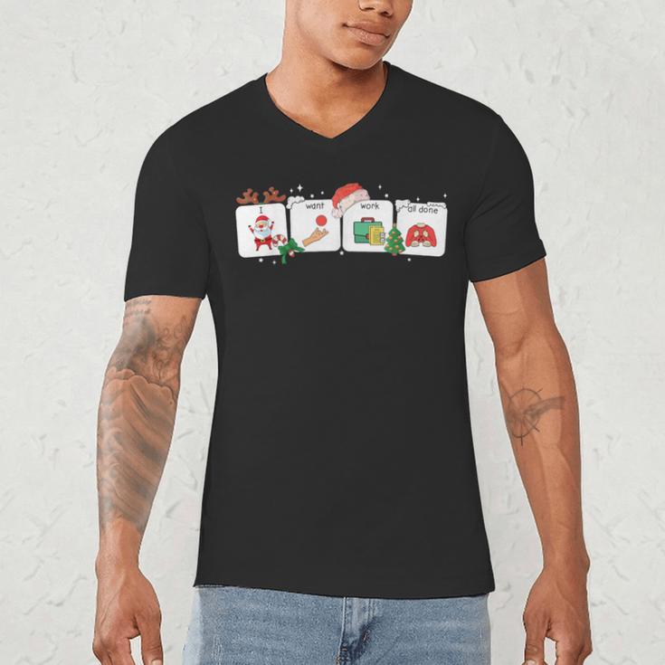 Christmas Santa Special Education SPED Teacher Xmas PJ Men's V-Neck T-Shirt, novelty gifts, funny gifts Christmas Santa Special Education SPED Teacher Xmas PJ Men's V-Neck T-Shirt, novelty gifts, funny gifts