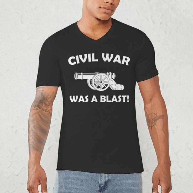 Civil War It Was A Blast History Teacher T-Shirt Men's V-Neck T-Shirt, novelty gifts, funny gifts Civil War It Was A Blast History Teacher T-Shirt Men's V-Neck T-Shirt, novelty gifts, funny gifts