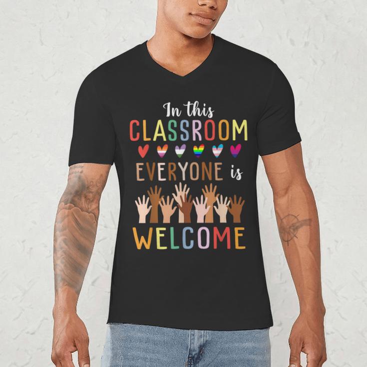 In This Classroom Everyone Is Welcome For Teacher Men's V-Neck T-Shirt, novelty gifts, funny gifts In This Classroom Everyone Is Welcome For Teacher Men's V-Neck T-Shirt, novelty gifts, funny gifts