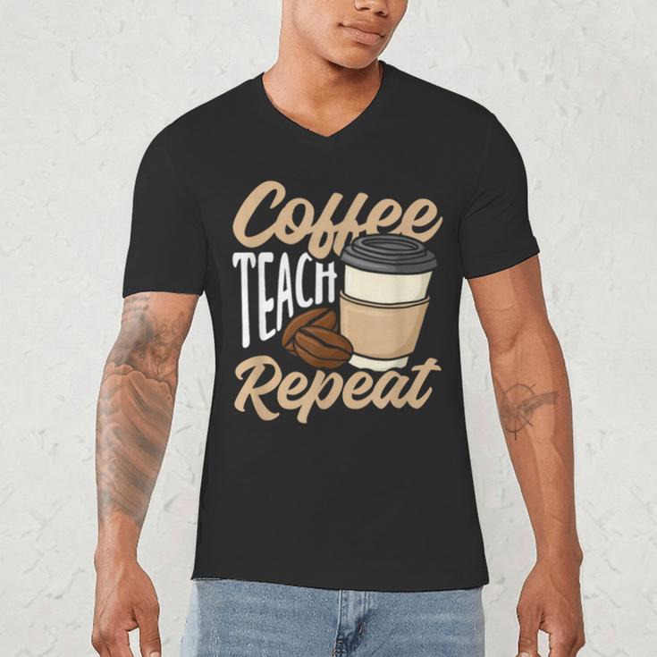 Coffee Teach Repeat Teacher Men's V-Neck T-Shirt, novelty gifts, funny gifts Coffee Teach Repeat Teacher Men's V-Neck T-Shirt, novelty gifts, funny gifts