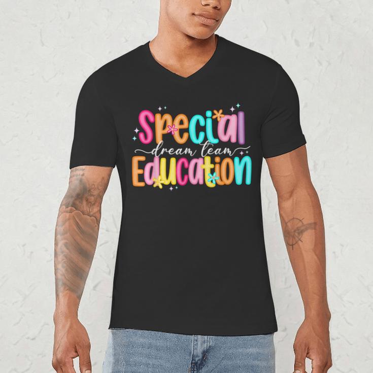 Color Special Education Squad Groovy Dream Team SPED Teacher Men's V-Neck T-Shirt, novelty gifts, funny gifts Color Special Education Squad Groovy Dream Team SPED Teacher Men's V-Neck T-Shirt, novelty gifts, funny gifts