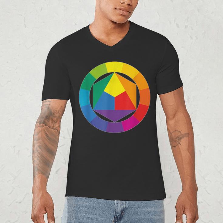 Color Wheel Palette Shirt Artist Painter Art Teacher Tshirt Men's V-Neck T-Shirt, novelty gifts, funny gifts