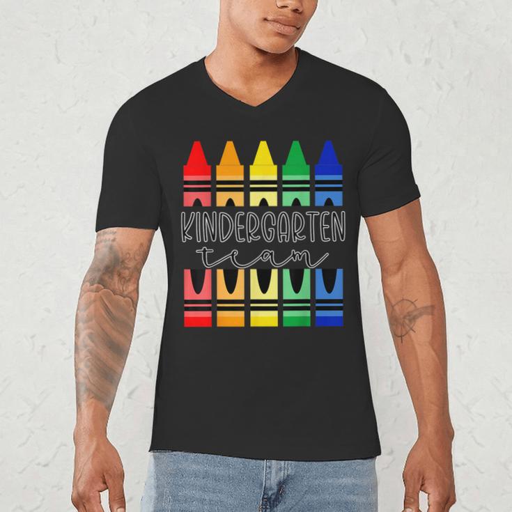 Colorful Crayon Kindergarten Team Tee For Teachers Students Men Women Kids Men's V-Neck T-Shirt, novelty gifts, funny gifts Colorful Crayon Kindergarten Team Tee For Teachers Students Men Women Kids Men's V-Neck T-Shirt, novelty gifts, funny gifts