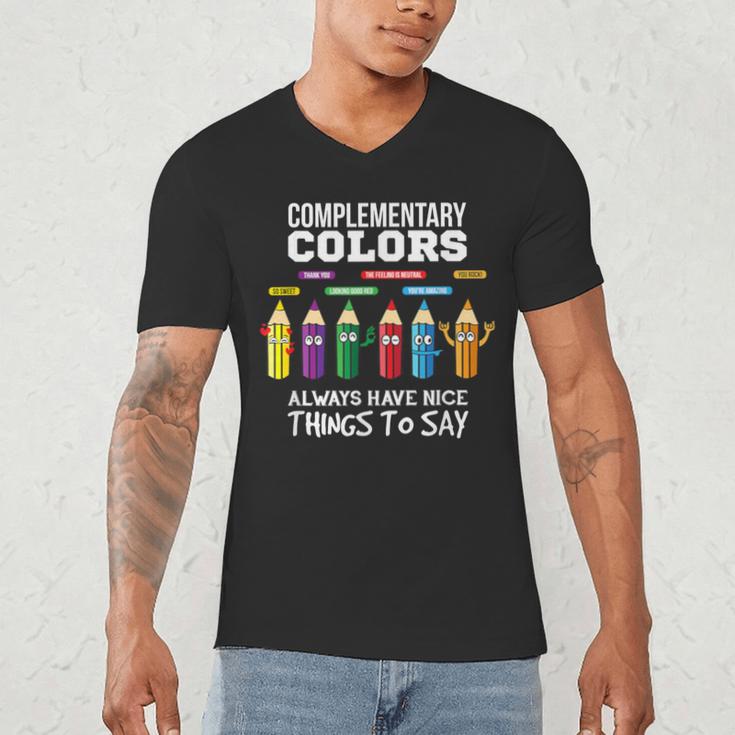 Complementary Colors Pun Artist Art Teacher T-Shirt Men's V-Neck T-Shirt, novelty gifts, funny gifts Complementary Colors Pun Artist Art Teacher T-Shirt Men's V-Neck T-Shirt, novelty gifts, funny gifts