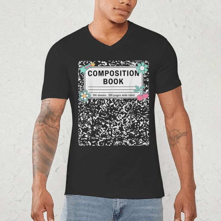 Composition Book Notebook Teachers Matching Group Halloween Men's V-Neck T-Shirt, novelty gifts, funny gifts Composition Book Notebook Teachers Matching Group Halloween Men's V-Neck T-Shirt, novelty gifts, funny gifts