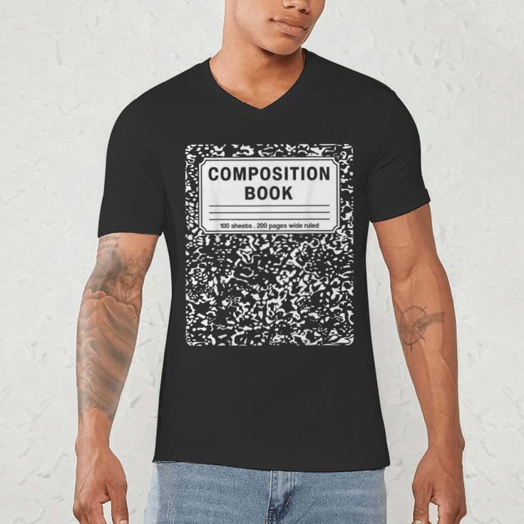 Composition Book Notebook Teachers Matching Group Halloween Men's V-Neck T-Shirt, novelty gifts, funny gifts Composition Book Notebook Teachers Matching Group Halloween Men's V-Neck T-Shirt, novelty gifts, funny gifts
