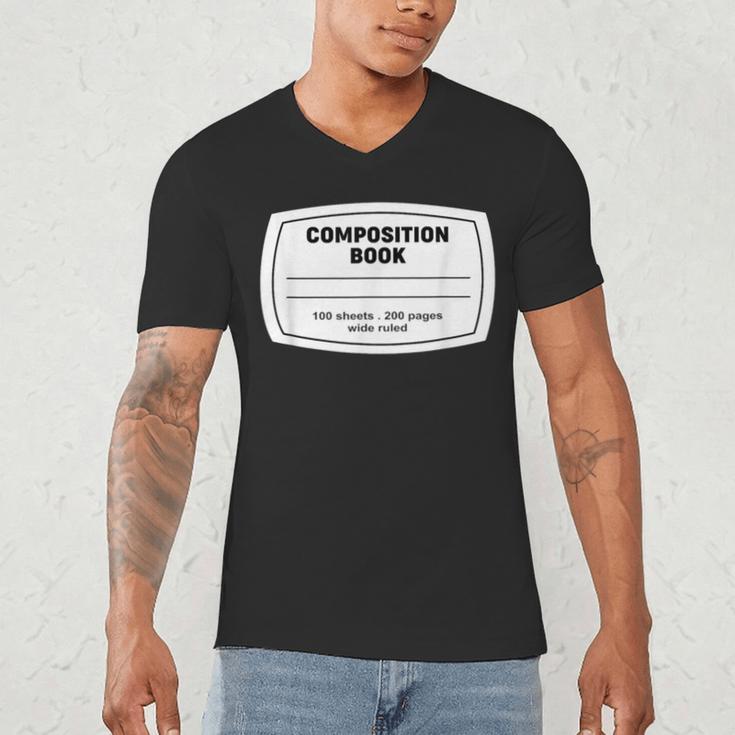 Composition Notebook Halloween Costume Teacher Student Men's V-Neck T-Shirt, novelty gifts, funny gifts Composition Notebook Halloween Costume Teacher Student Men's V-Neck T-Shirt, novelty gifts, funny gifts
