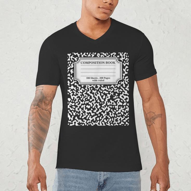 Composition Notebook Matching Group Halloween Teachers Men's V-Neck T-Shirt, novelty gifts, funny gifts