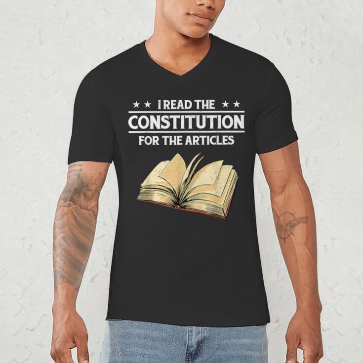 Cool History Teacher Read The Constitution For The Articles Men's V-Neck T-Shirt, novelty gifts, funny gifts