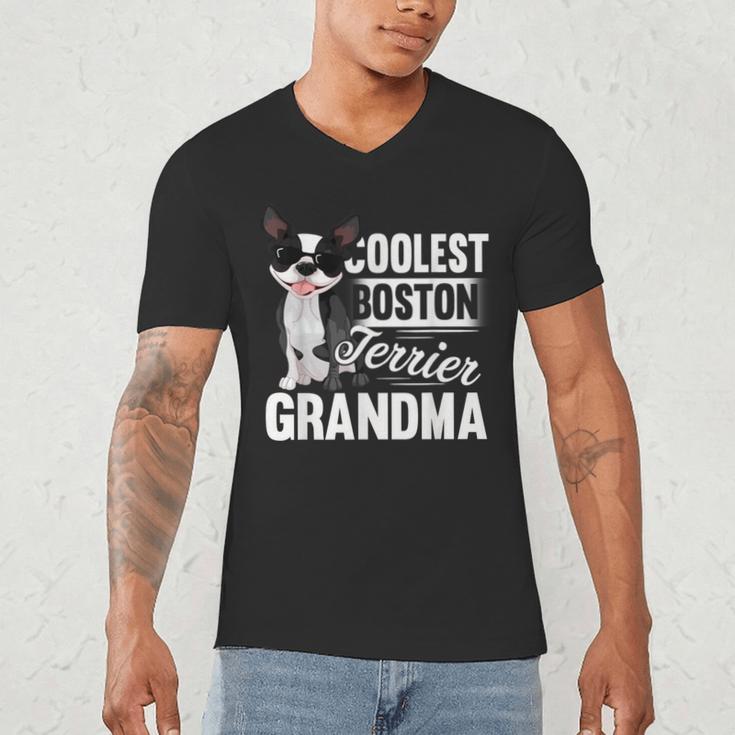 Coolest Boston Terrier Grandma Dog Men's V-Neck T-Shirt, novelty gifts, funny gifts