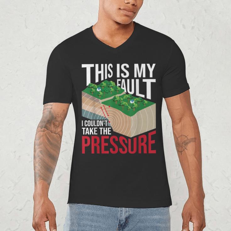 Couldn't Take The Pressure Geology Earth Science Teacher Men's V-Neck T-Shirt, novelty gifts, funny gifts
